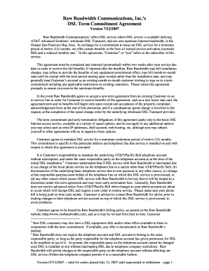 DSL Term Commitment Agreement