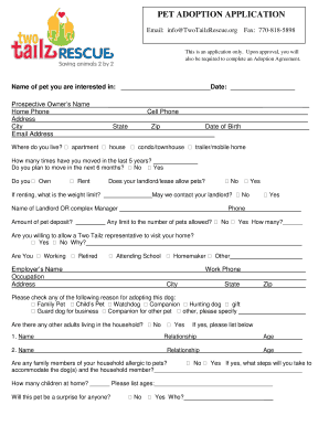 Pet Adoption Application