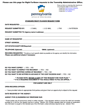 Right-To-Know Request Form