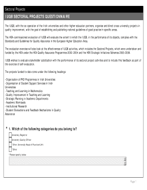 Irish Universities Quality Board Communications Survey