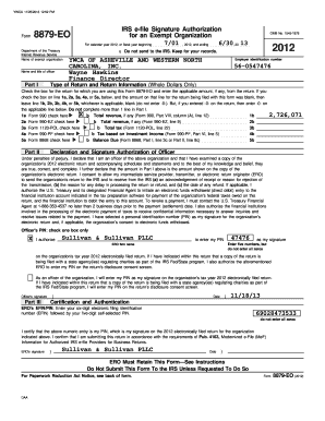 IRS Form 8879-EO for Exempt Organizations