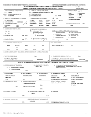 Medicare/Medicaid Certification and Transmittal Form
