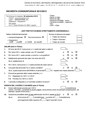 Inchiesta Congiunturale 2012/2013