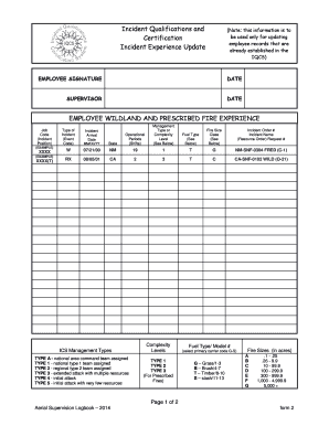 Incident Qualifications and Certification Form