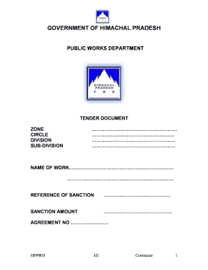 Himachal Pradesh Public Works Tender Document