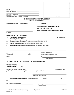 court appointment letters