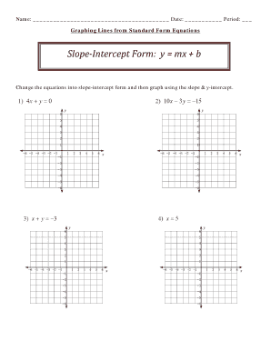 Graphing Lines from Standard Form Equations
