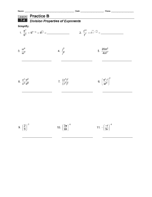 Division properties exponents homework help