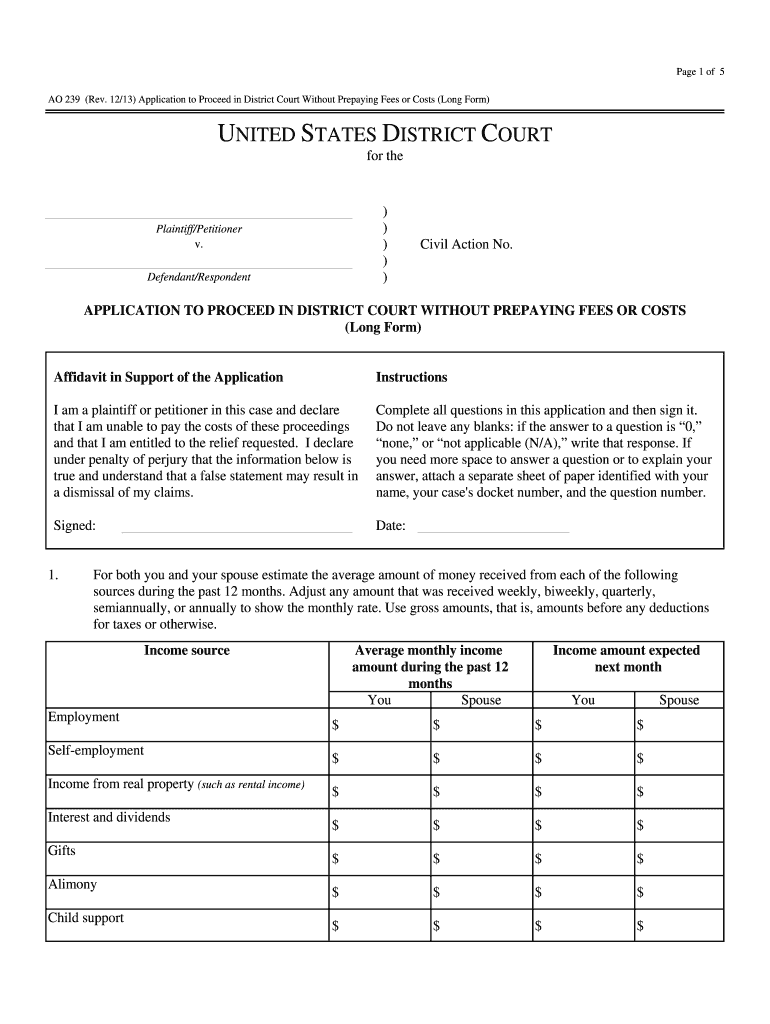 Fillable Online cod uscourts Guide For Filing A Civil Suit. Filing A