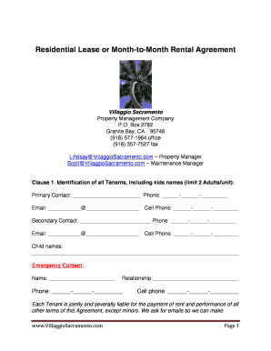 Residential Lease Agreement