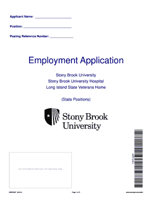 Stony Brook University Employment Application