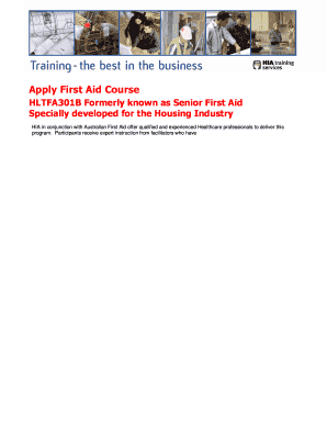 Apply First Aid Course HLTFA301B
