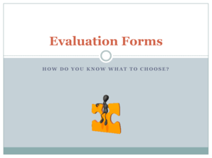 Sample Evaluation Form A