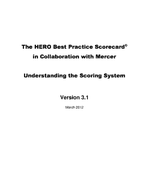 HERO Employee Health Management Best Practice Scorecard