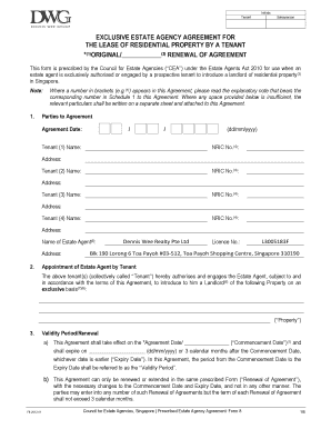 Exclusive Estate Agency Agreement for Residential Lease