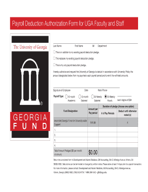 Payroll Deduction Authorization Form