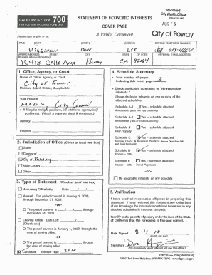 California Statement of Economic Interests