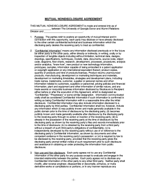 Mutual Non-Disclosure Agreement