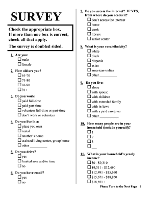 Senior Legal and Utility Survey