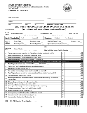 West Virginia Fiduciary Income Tax Return