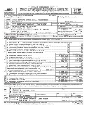 IRS Form 990 2012