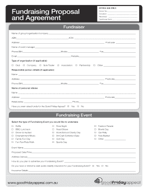 Good Friday Appeal Fundraising Proposal & Agreement