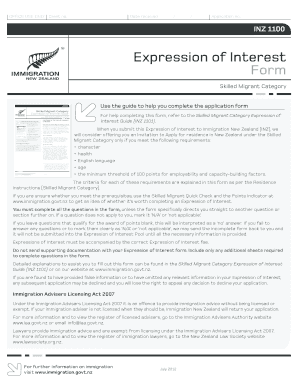 Skilled Migrant Category Expression of Interest Form