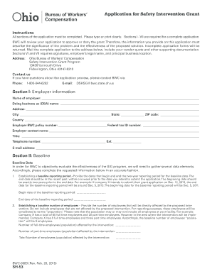 Ohio Safety Intervention Grant Application