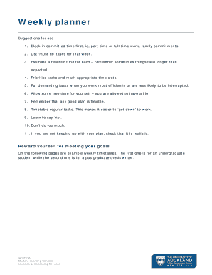 Weekly Planner Template