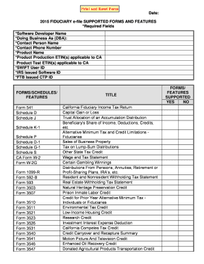 California Fiduciary Income Tax Return Form 541