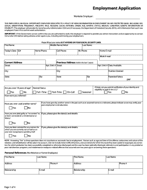 Employment Application Form