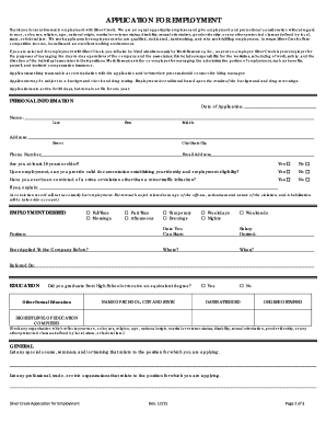 Application for Employment