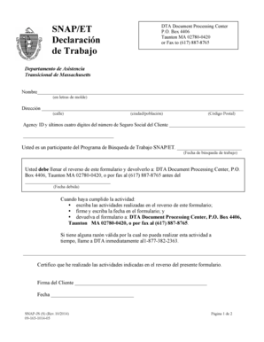 Declaración de Trabajo