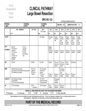 Large Bowel Resection Clinical Pathway