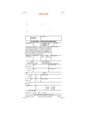 Blood Bank Transfusion Worksheet
