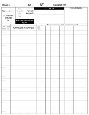 Military Patient Allergies and Pain Management Form