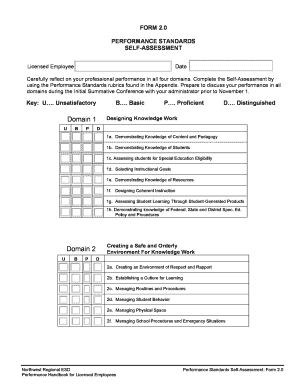 Performance Standards Self-Assessment Form 2.0