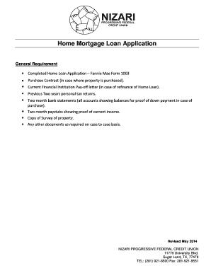 Fannie Mae Form 1003 Home Loan Application