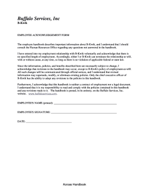 Employee Acknowledgment Form