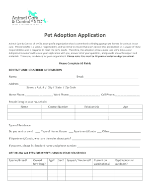 Pet Adoption Application