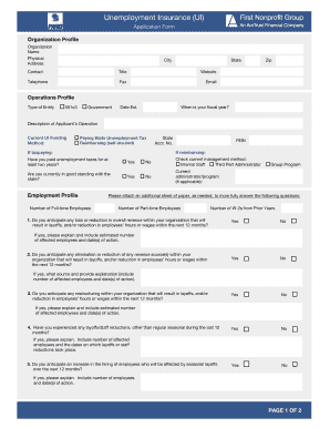 Unemployment Insurance Application Form