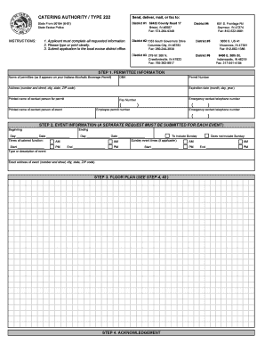 Indiana Catering Event Application