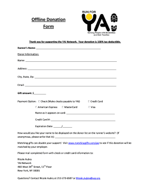 YAI Network Donation Form