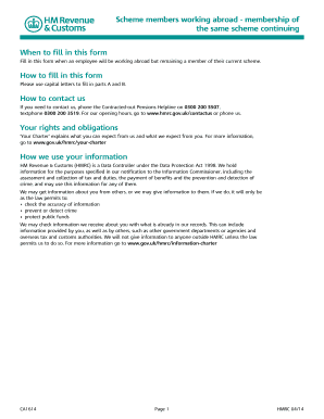 UK Employer Notification of Class 1 Contracted-Out National Insurance Abroad