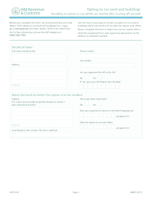 UK VAT1614C Form