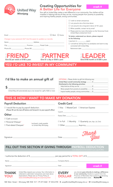 United Way Donation Form
