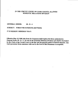 Illinois Summons for Domestic Relations