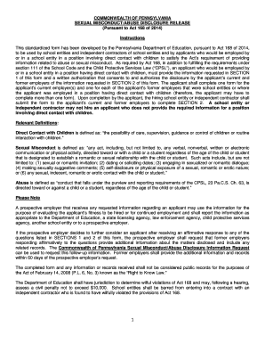 Pennsylvania Sexual Misconduct/Abuse Disclosure Release