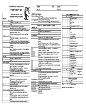 Bakersfield City School District Grade 4 Report Card