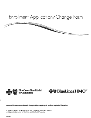 BlueCrossBlueShield Oklahoma Enrollment Application